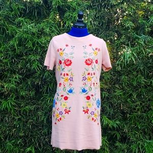 Floral Nude Shift Dress